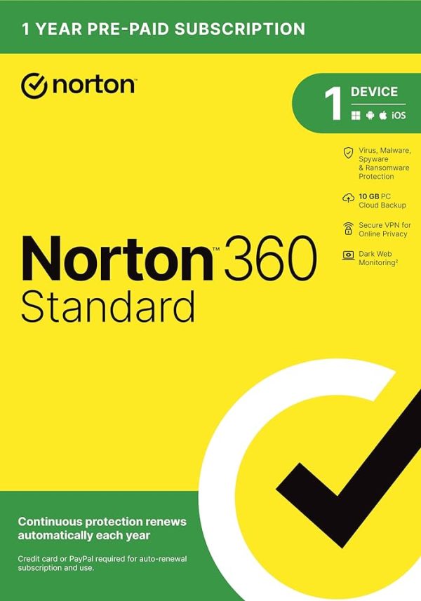 Norton 360 Standard (1 Year, 1 Device)